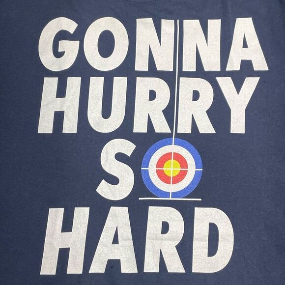 Gonna Hurry So Hard Curling Tee L0145 - Picture 1 of 7